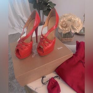 Christian Louboutin Lady Corset pump Mandarin Red size 39